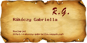 Rákóczy Gabriella névjegykártya