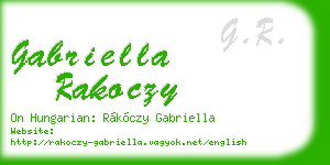 gabriella rakoczy business card