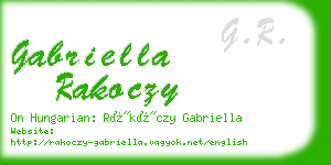 gabriella rakoczy business card